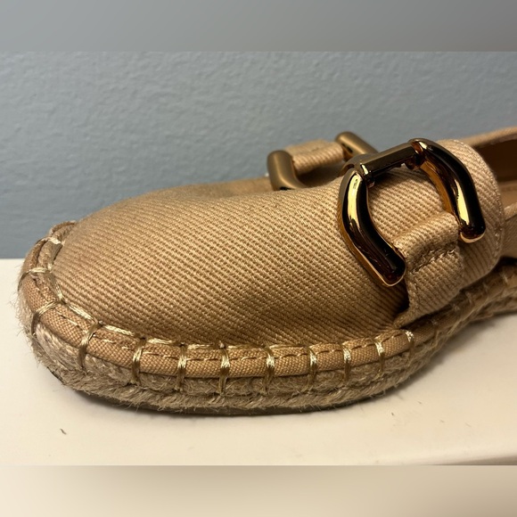Zara Canvas Tan Colored Loafer w/ Embellishments!! - Picture 4 of 14